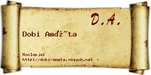 Dobi Amáta névjegykártya